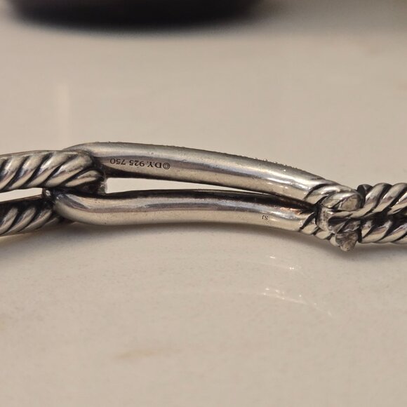 Vintage David Yurman Diamond, Gold, and Silver Labyrinth Bracelet - Picture 8 of 9